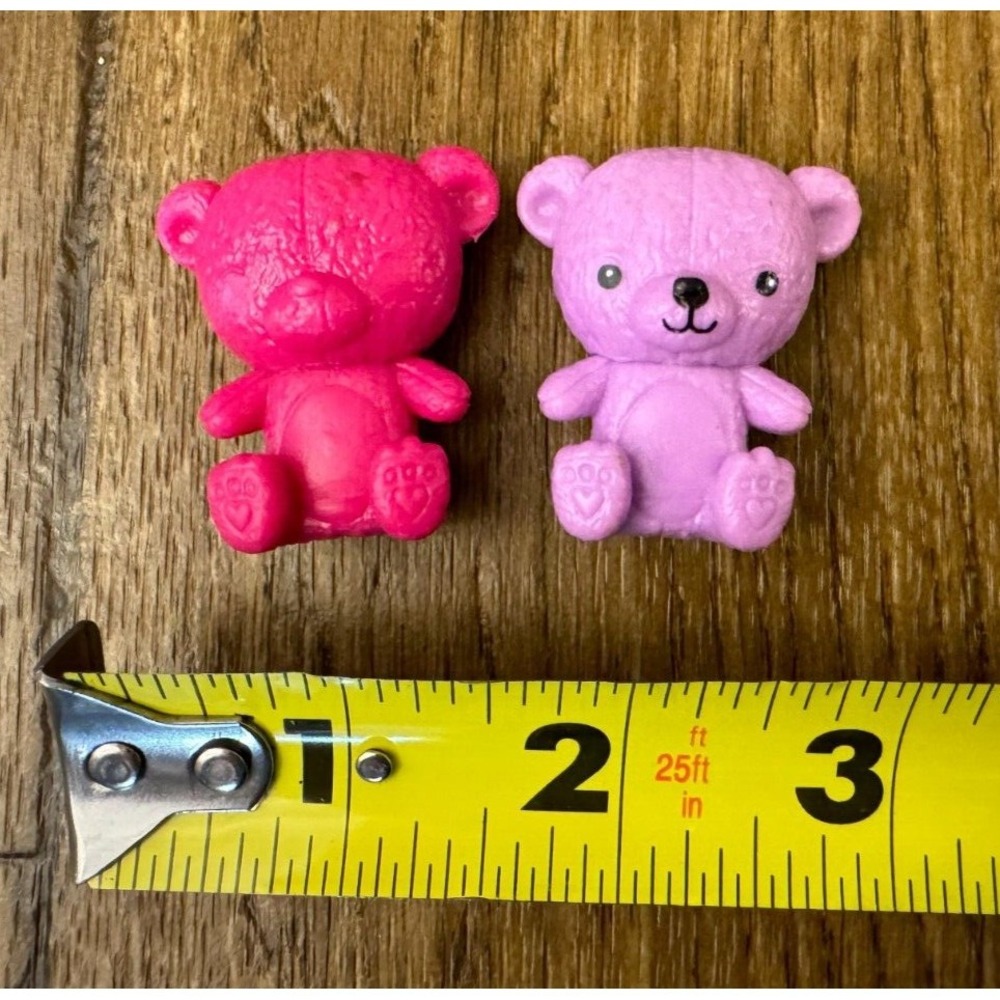 Barbie Mattel Chelsea Purple Pink Teddy Bear Lot of 2 Carnival Prize Mini Animal